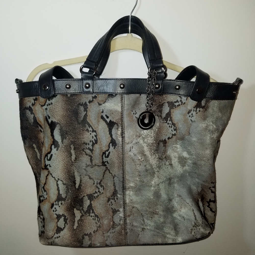 Charles Jourdan  snake print leather bag